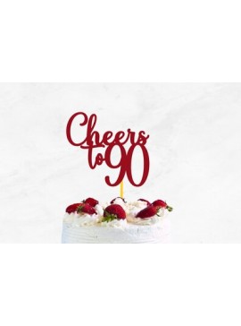 Σετ των 2 Intra απο ξύλο plywood 3mm-4mm πάχος Cheers to Cake Topper Δίασταση 30x20 cm INTRAFABR-67732325