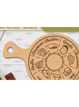 Σετ των 2 Intra απο ξύλο plywood 3mm-4mm πάχος Cheese Board . Πίνακας κοπής  Δίασταση 40x40 cm INTRAFABR-91140274