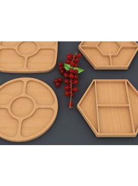 Σετ των 2 Intra απο ξύλο plywood 3mm-4mm πάχος Πίνακας κοπής ξύλινων σανίδων τυριού 81 Δίασταση 40x40 cm INTRAFABR-60981684
