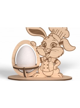 Σετ των 3 Intra απο ξύλο plywood 3mm-4mm πάχος Σεφ Μπάνι Πασχαλινή Αυγοθήκη Δίασταση 3x3 cm INTRAFABR-116998598