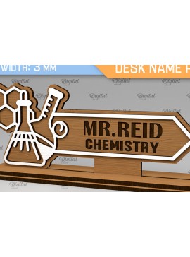 Σετ των 2 Intra απο ξύλο plywood 3mm-4mm πάχος Λέιζερ ονομαστικής πινακίδας γραφείου καθηγητή χημείας Δίασταση 30x20 cm INTRAFABR-103439783