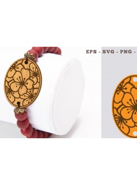 Σετ των 3 Intra απο ξύλο plywood 3mm-4mm πάχος Βραχιόλι Cherry Blossom Cut  Δίασταση 5x5 cm INTRAFABR-104773661