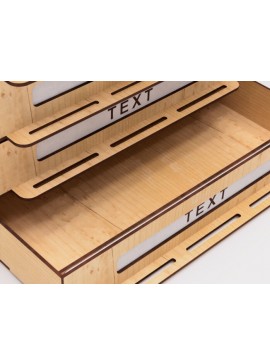 Intra απο ξύλο plywood 3mm-4mm πάχος Chest Organizer 6 Drawers Box Δίασταση 30x20 cm INTRAFABR-102600884