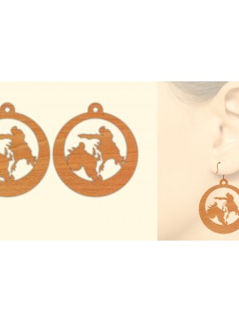 Σετ των 3 Intra απο ξύλο plywood 3mm-4mm πάχος Ξύλινα σκουλαρίκια κότας με λέιζερ Δίασταση 3x3 cm INTRAFABR-66456012