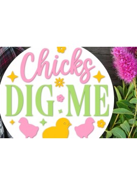 Intra απο ξύλο plywood 3mm-4mm πάχος Chicks Dig Me Πασχαλινό σχέδιο Δίασταση 20x30 cm INTRAFABR-118042295