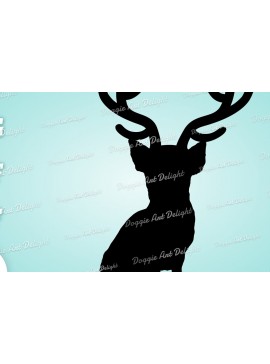 Σετ των 3 Intra απο ξύλο plywood 3mm-4mm πάχος Chihuahua Τάρανδος Christmas Dog Δίασταση 15x15 cm INTRAFABR-82728730