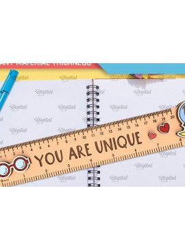 Intra απο ξύλο plywood 3mm-4mm πάχος Σχέδιο κοπής με λέιζερ Παιδικός Σχολικός Χάρακας Δίασταση 30x20 cm INTRAFABR-102185215