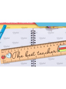 Intra απο ξύλο plywood 3mm-4mm πάχος Σχέδιο κοπής με λέιζερ Παιδικός Σχολικός Χάρακας Δίασταση 30x20 cm INTRAFABR-102185289