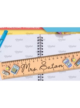 Intra απο ξύλο plywood 3mm-4mm πάχος Σχέδιο κοπής με λέιζερ Παιδικός Σχολικός Χάρακας Δίασταση 30x20 cm INTRAFABR-102185322