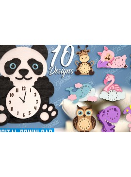 Intra απο ξύλο plywood 3mm-4mm πάχος Παιδικό ρολόι με Δίασταση 30x20 cm INTRAFABR-114806424