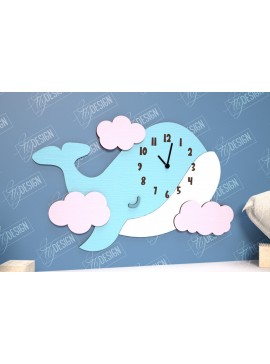 Σετ των 2 Intra απο ξύλο plywood 3mm-4mm πάχος Παιδικό ρολόι . 3D παιδικό ρολόι Δίασταση 30x20 cm INTRAFABR-114806577