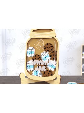 Σετ των 2 Intra απο ξύλο plywood 3mm-4mm πάχος παιδικής επιβράβευσης | CNC Δίασταση 15x15 cm INTRAFABR-120637347