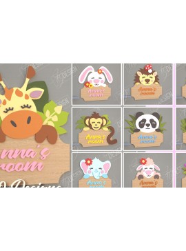 Intra απο ξύλο plywood 3mm-4mm πάχος επιγραφών παιδικού δωματίου | Πινακίδες πόρτας Δίασταση 30x20 cm INTRAFABR-105767436