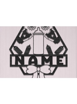 Σετ των 2 Intra απο ξύλο plywood 3mm-4mm πάχος Διακόσμηση Παιδικού Δωματίου Όνομα Πινακίδα Δίασταση 30x20 cm INTRAFABR-72636166