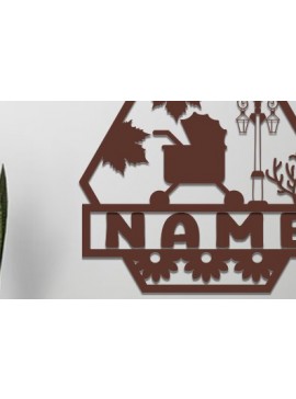 Σετ των 2 Intra απο ξύλο plywood 3mm-4mm πάχος Διακόσμηση Παιδικού Δωματίου Όνομα Πινακίδα Δίασταση 30x20 cm INTRAFABR-72636183