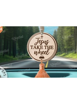 Σετ των 3 Intra απο ξύλο plywood 3mm-4mm πάχος Christian Car Charm Δίασταση 4x4 cm INTRAFABR-118426552
