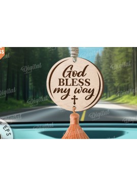 Σετ των 3 Intra απο ξύλο plywood 3mm-4mm πάχος Christian Car Charm Δίασταση 4x4 cm INTRAFABR-118426983