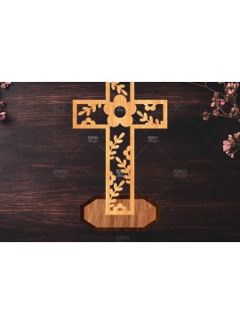 Σετ των 2 Intra απο ξύλο plywood 3mm-4mm πάχος Χριστιανικός Σταυρός Διακόσμηση σπιτιού Δίασταση 15x15 cm INTRAFABR-119063726