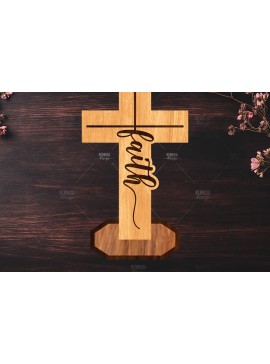 Σετ των 2 Intra απο ξύλο plywood 3mm-4mm πάχος Χριστιανικός Σταυρός Διακόσμηση σπιτιού Δίασταση 15x15 cm INTRAFABR-119063631