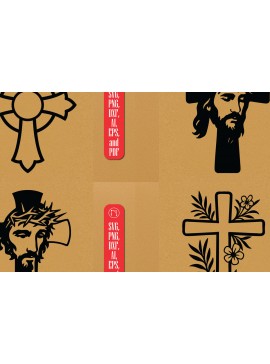 Σετ των 2 Intra απο ξύλο plywood 3mm-4mm πάχος Cut Christian Crosses Δίασταση 15x15 cm INTRAFABR-119872571