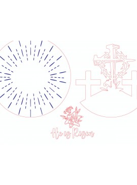 Intra απο ξύλο plywood 3mm-4mm πάχος Χριστιανική Πασχαλινή ξύλινη πινακίδα Δίασταση 30x20 cm INTRAFABR-116685447