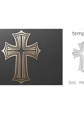 Σετ των 3 Intra απο ξύλο plywood 3mm-4mm πάχος Christian Faith Cross . Crucifix Δίασταση 7x7 cm INTRAFABR-106001264