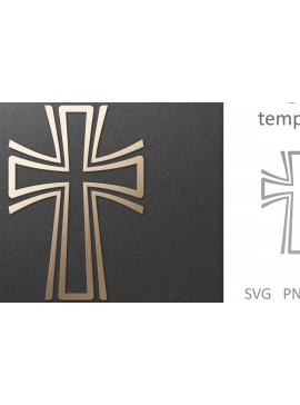 Σετ των 3 Intra απο ξύλο plywood 3mm-4mm πάχος Christian Faith Cross . Crucifix Δίασταση 7x7 cm INTRAFABR-106001309