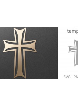 Σετ των 3 Intra απο ξύλο plywood 3mm-4mm πάχος Christian Faith Cross . Crucifix Δίασταση 7x7 cm INTRAFABR-106001381