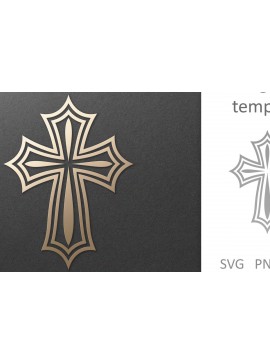 Σετ των 3 Intra απο ξύλο plywood 3mm-4mm πάχος Christian Faith Cross . Crucifix Δίασταση 7x7 cm INTRAFABR-106000881