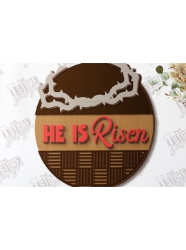 Intra απο ξύλο plywood 3mm-4mm πάχος Χριστιανική στρογγυλή πινακίδα τοίχου |CNC Δίασταση 30x20 cm INTRAFABR-120653524