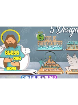 Intra απο ξύλο plywood 3mm-4mm πάχος Christian Stand | Επιτραπέζια βάση Δίασταση 30x20 cm INTRAFABR-114078570