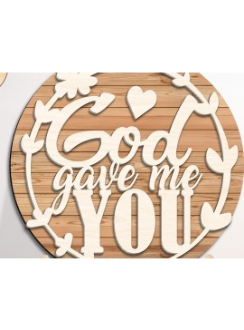 Σετ των 2 Intra απο ξύλο plywood 3mm-4mm πάχος Χριστιανικό ντεκόρ κομμένου αρχείου βάσης Δίασταση 15x15 cm INTRAFABR-98650751