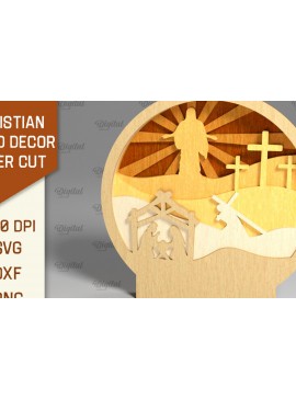 Σετ των 2 Intra απο ξύλο plywood 3mm-4mm πάχος Christian Stand Decor Cut  Δίασταση 30x20 cm INTRAFABR-95648149