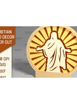 Σετ των 2 Intra απο ξύλο plywood 3mm-4mm πάχος Christian Stand Decor Cut  Δίασταση 30x20 cm INTRAFABR-95648194