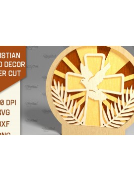 Intra απο ξύλο plywood 3mm-4mm πάχος Christian Stand Decor Cut  Δίασταση 30x20 cm INTRAFABR-95648271