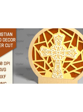 Σετ των 2 Intra απο ξύλο plywood 3mm-4mm πάχος Christian Stand Decor Cut  Δίασταση 30x20 cm INTRAFABR-95648121