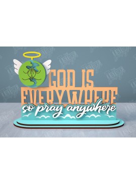 Σετ των 2 Intra απο ξύλο plywood 3mm-4mm πάχος Χριστιανική στάση | Επιτραπέζια βάση | CNC Δίασταση 30x20 cm INTRAFABR-114078347