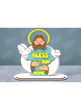 Intra απο ξύλο plywood 3mm-4mm πάχος Χριστιανική στάση | Επιτραπέζια βάση | CNC Δίασταση 30x20 cm INTRAFABR-114078281