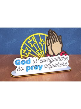 Intra απο ξύλο plywood 3mm-4mm πάχος Χριστιανική επιτραπέζια βάση |Χριστιανική επιγραφή Δίασταση 30x20 cm INTRAFABR-113924554