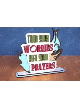 Intra απο ξύλο plywood 3mm-4mm πάχος Χριστιανική επιτραπέζια βάση |Χριστιανική επιγραφή Δίασταση 30x20 cm INTRAFABR-113924562