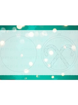 Σετ των 3 Intra απο ξύλο plywood 3mm-4mm πάχος Χριστουγεννιάτικο στολίδι 2 στρώσεων Δίασταση 8x8 cm INTRAFABR-83711330