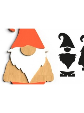 Intra απο ξύλο plywood 3mm-4mm πάχος Χριστουγεννιάτικο 3D Gnomes Cut Δίασταση 30x20 cm INTRAFABR-57495682