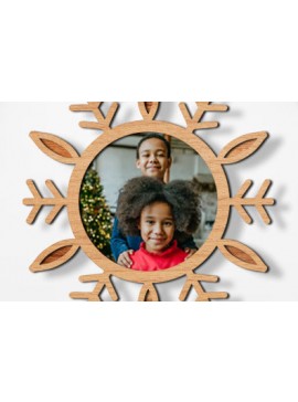 Σετ των 2 Intra απο ξύλο plywood 3mm-4mm πάχος Χριστουγεννιάτικη τρισδιάστατη κορνίζα φωτογραφιών Δίασταση 20x30 cm INTRAFABR-83068724