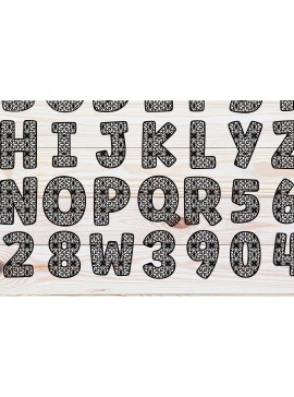 Σετ των 3 Intra απο ξύλο plywood 3mm-4mm πάχος κοπής με λέιζερ Χριστουγεννιάτικο Alphabet Δίασταση 8x8 cm INTRAFABR-38696387