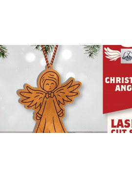 Σετ των 3 Intra απο ξύλο plywood 3mm-4mm πάχος Christmas Angel Cut  Δίασταση 15x15 cm INTRAFABR-109819781