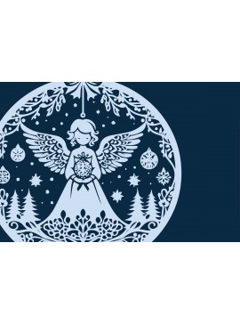 Σετ των 3 Intra απο ξύλο plywood 3mm-4mm πάχος Christmas Angels Δίασταση 4x4 cm INTRAFABR-85953369