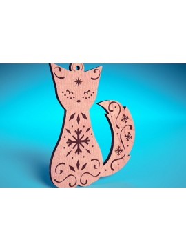 Σετ των 3 Intra απο ξύλο plywood 3mm-4mm πάχος Χριστουγεννιάτικα στολίδια ζώων με Δίασταση 8x8 cm INTRAFABR-71710042