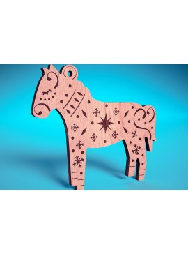 Σετ των 3 Intra απο ξύλο plywood 3mm-4mm πάχος Χριστουγεννιάτικα στολίδια ζώων με Δίασταση 8x8 cm INTRAFABR-71710068