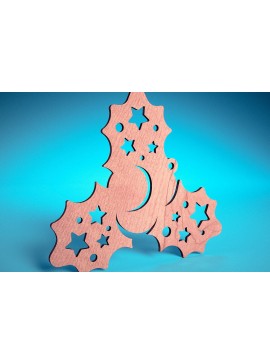 Σετ των 3 Intra απο ξύλο plywood 3mm-4mm πάχος Χριστουγεννιάτικα στολίδια ζώων με Δίασταση 8x8 cm INTRAFABR-72173669