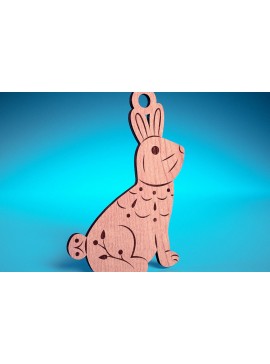 Σετ των 3 Intra απο ξύλο plywood 3mm-4mm πάχος Χριστουγεννιάτικα στολίδια ζώων με Δίασταση 8x8 cm INTRAFABR-75474546